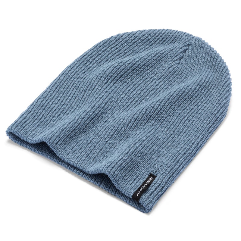 Original Rib Knit Beanie Cap - Warm Autumn Beanie for Men & Women - Soft & Stretchy Blue Denim